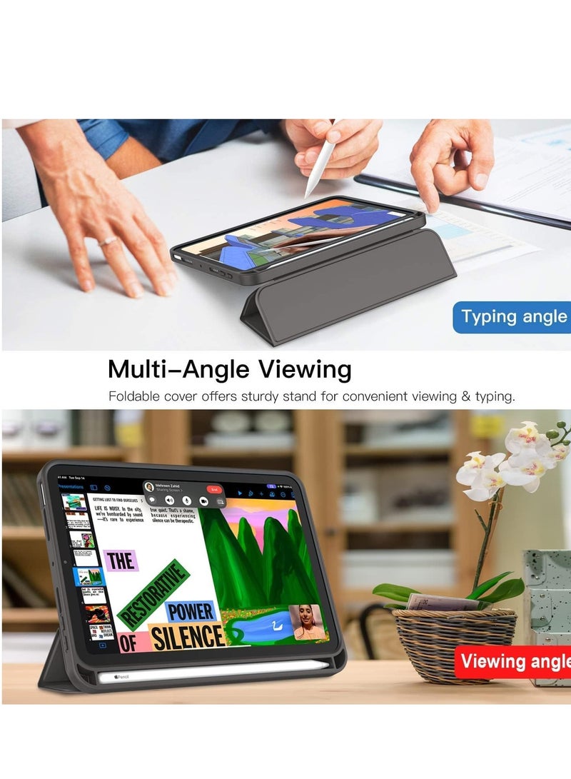 JAJEEK New Smart Case with Pencil Holder Compatible with iPad Mini 7 – Tri-Fold Smart Case with Soft TPU Back, Auto Wake/Sleep, Dustproof & Anti-Fingerprint, Heavy Duty Protection, Ultra-Slim & Lightweight - Image 4