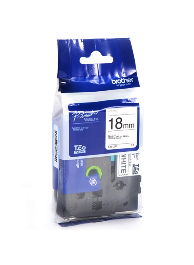 brother Tze-241 18mm White Background With Black Text Label Ribbon (compatible With 95/97/98/36/2430/2730/76/18rz/2030) - Image 3