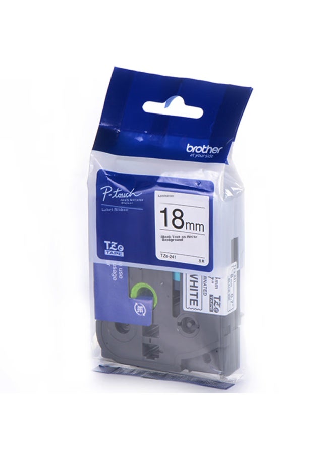 brother Tze-241 18mm White Background With Black Text Label Ribbon (compatible With 95/97/98/36/2430/2730/76/18rz/2030) - Image 2