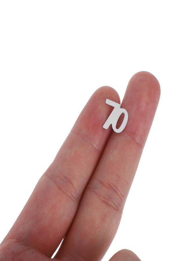 أموسفون مجموعة أموسفن من 1200 قطعة من قصاصات الورق على شكل الرقم 70 لتزيين الطاولات، قصاصات ورق ذهبية على شكل الرقم 70 للاحتفال بالذكرى السبعين، قصاصات ورق ذهبية على شكل الرقم 70 لتزيين حفلات أعياد الميلاد والذكرى السنوية (فضية) - Image 3