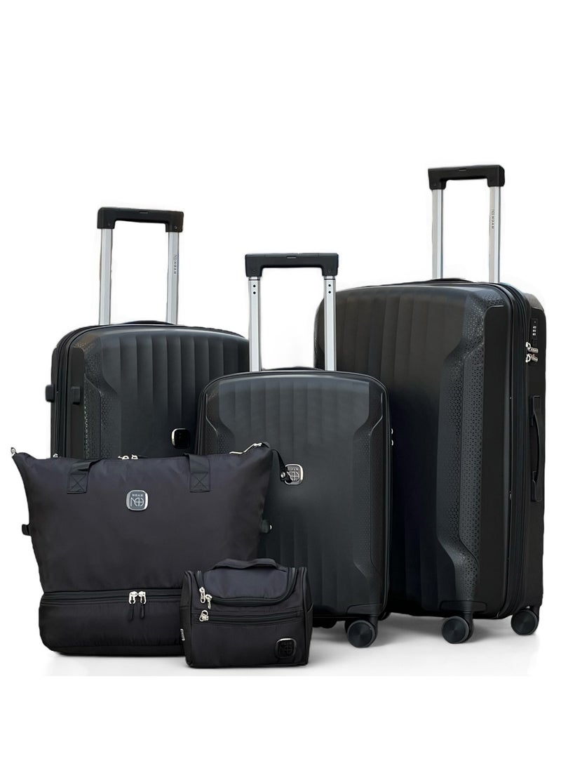 ZAAPPY 5-Piece Expandable Hardside Luggage Set with Spinner Wheels – Lightweight Suitcase for Men & Women - Image 1