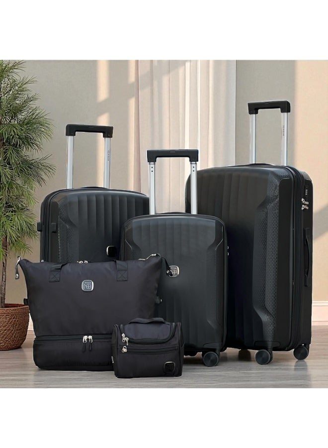 ZAAPPY 5-Piece Expandable Hardside Luggage Set with Spinner Wheels – Lightweight Suitcase for Men & Women - Image 2