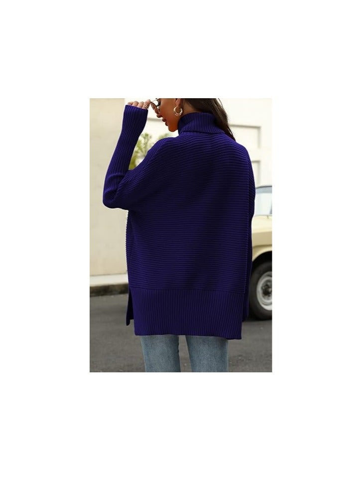 Trendy Oversized Turtleneck Sweater for Women Long Knitted Cozy Pullover Sweaters  - Image 4