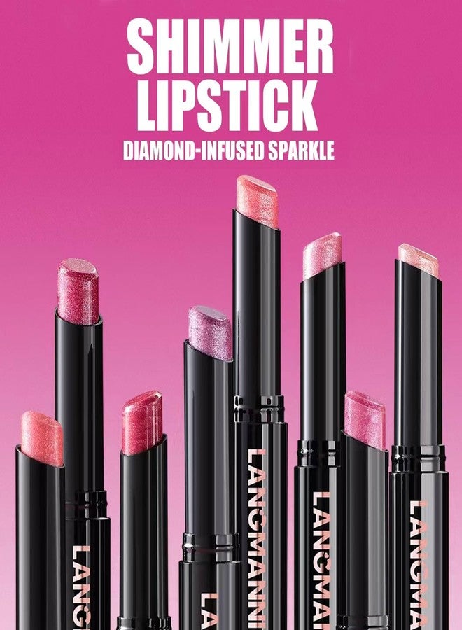 TWLBXMG Dark Purple Lipstick For Women Matte Nude Glitter Shimmer Metallic Highly Pigmented Moisturizing Lip stick Hypoallergenic Waterproof Long Lasting Lipsticks Quick Makeup Lightweight Portable 06 # - Image 2
