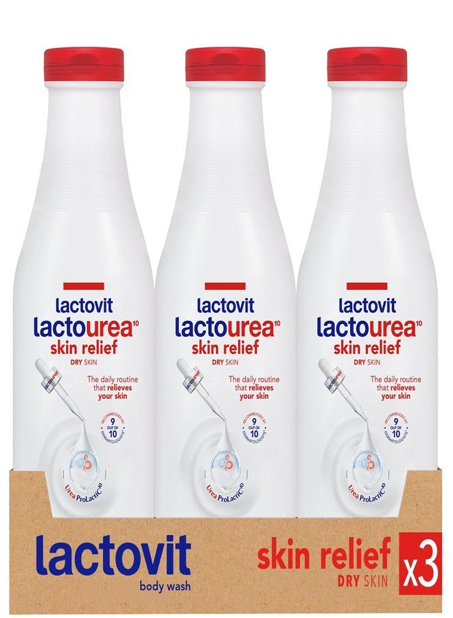 Lactovit| Lactourea Body Wash | Hydrating Shower Gel for Dry Skin | With Urea ProLactiC10 Complex, Lactic Acid & Pure Urea | Soft & Youthful Skin | Dermatologist Recommended |3 x 600 ml - Image 1