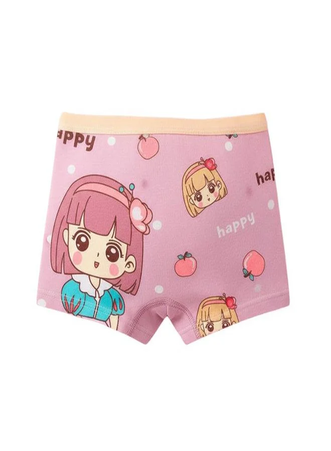 babyqlo Girls Cotton Cute Girl Print Pack of 4