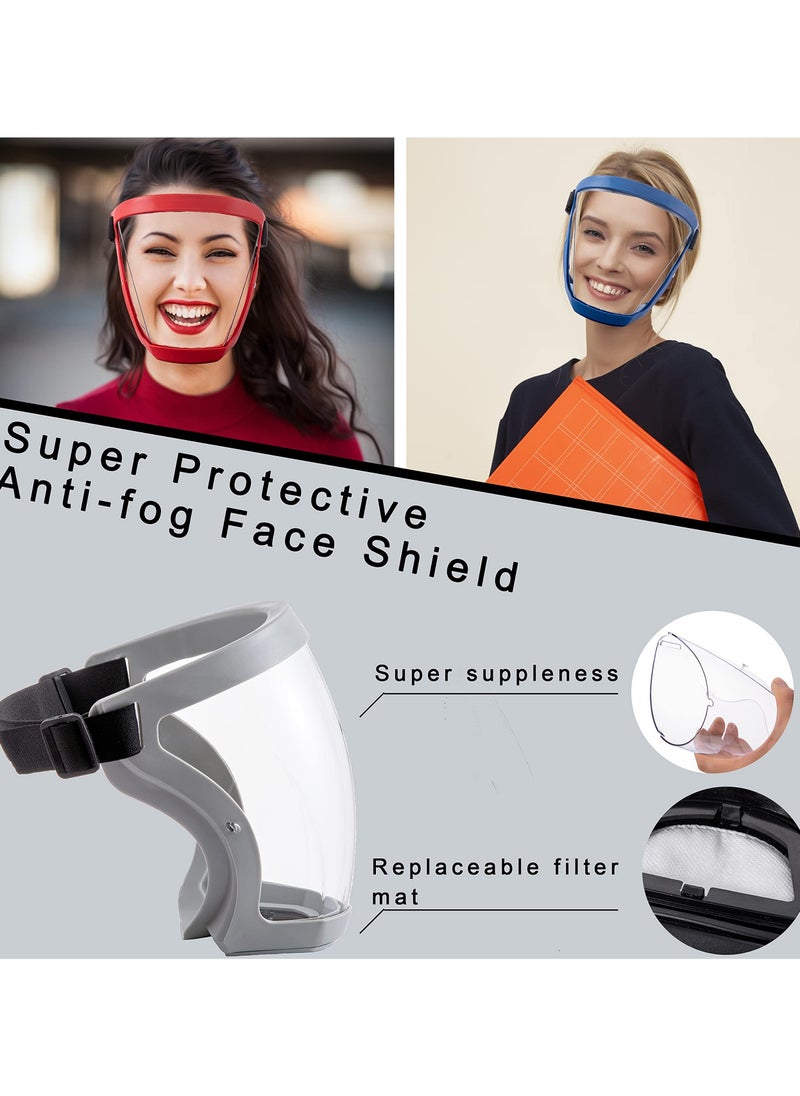 GNAFOTU Super Protective Face Shield, Transparent Anti-Fog Full Face Safety Shield Unisex All-Inclusive Face Protection with Detachable Flter,Reusable Eye, Nose, Mouth Protection  - Image 3