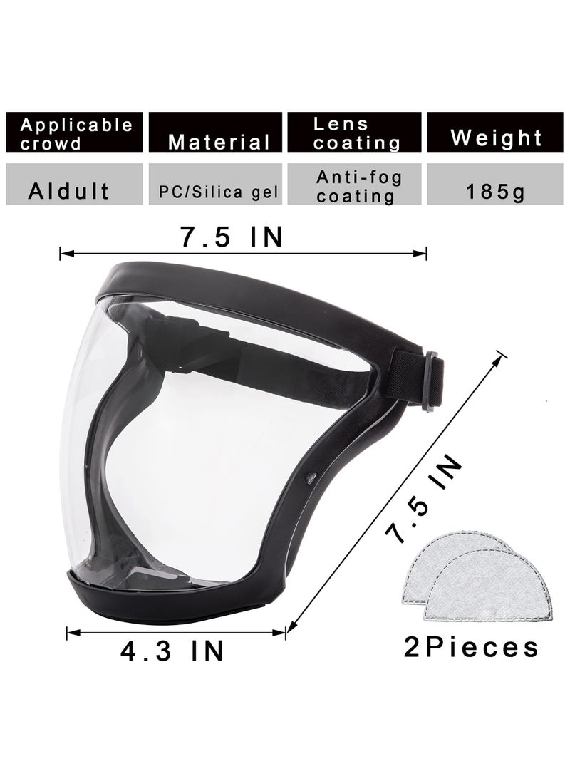 GNAFOTU Super Protective Face Shield, Transparent Anti-Fog Full Face Safety Shield Unisex All-Inclusive Face Protection with Detachable Flter,Reusable Eye, Nose, Mouth Protection  - Image 2