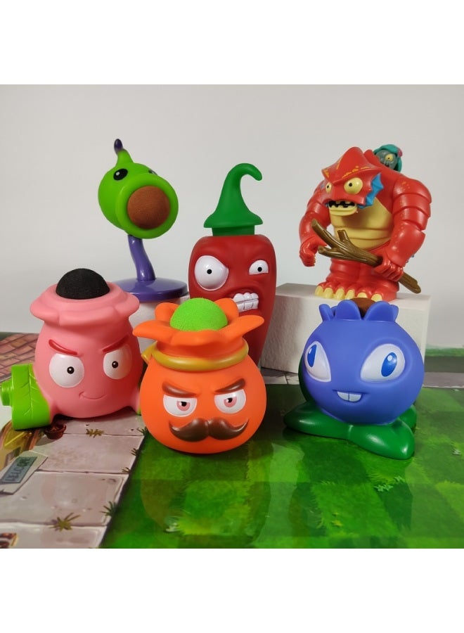Plant Vs. Zombie Toy Large Deep Sea Giant Zombie King Can Eject Head Mermaid Kid Doll-Color:Combination: Deep Sea Giant + 5 Soft Glues + 30 Bullets + Pictures  - Image 1