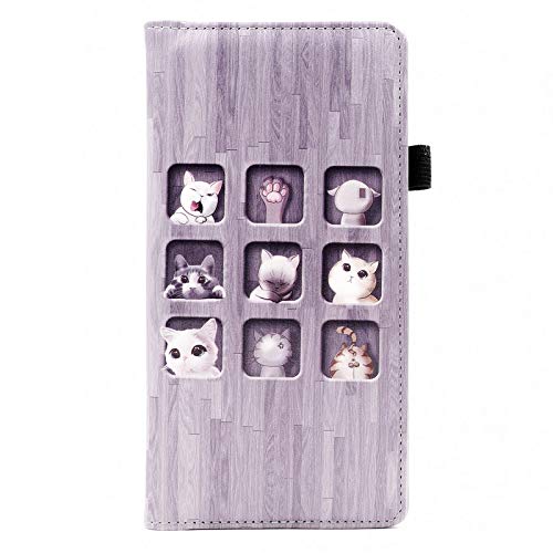menesia Checkbook Cover for Men & Women RFID Leather Check Book Holder Wallet(Cat) - Image 1