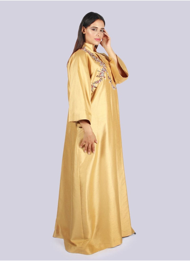 NIVA FASHION HOUSE Princely-Coat Emb Abaya  - Image 3