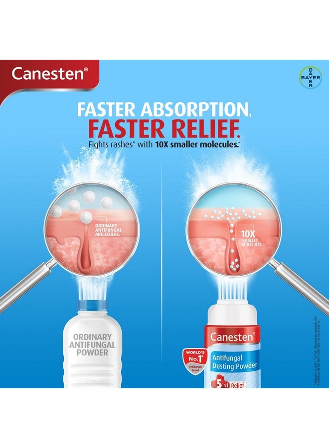 Canesten مسحوق كانستين المضاد للفطريات لتخفيف تهيج الجلد، الحرارة الشائكة، الاحمرار، الحكة، العدوى الفطرية، 100 جرام (عبوة من 3) - Image 3