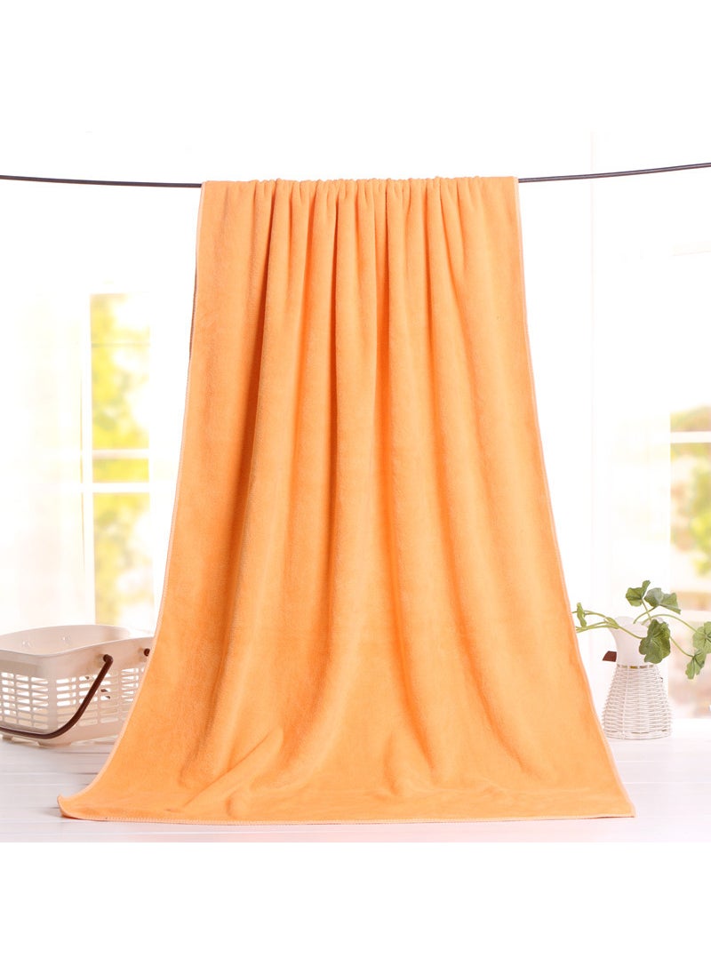 Generic Luxury Microfiber Bath Towel 180x80 Thick Orange 