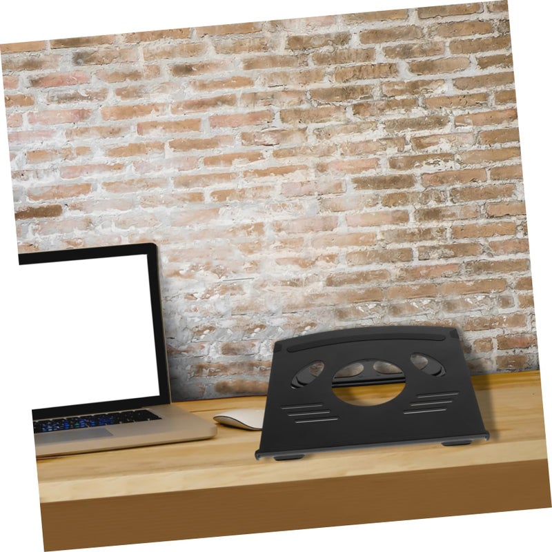 Portable Laptop Stand with Adjustable Height Tablet Holder Lightweight Black - Image 4