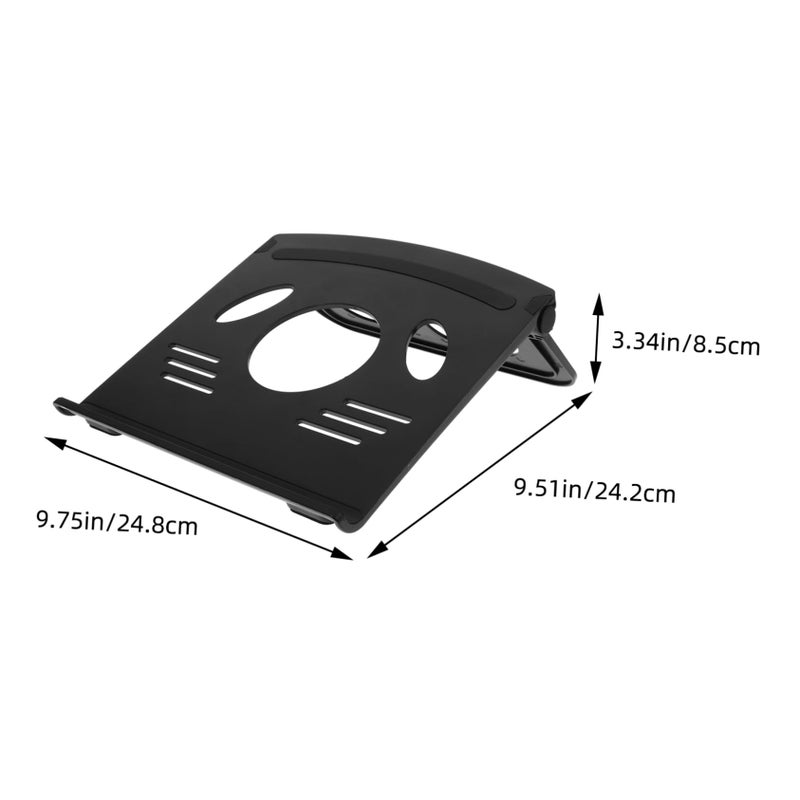 Portable Laptop Stand with Adjustable Height Tablet Holder Lightweight Black - Image 3