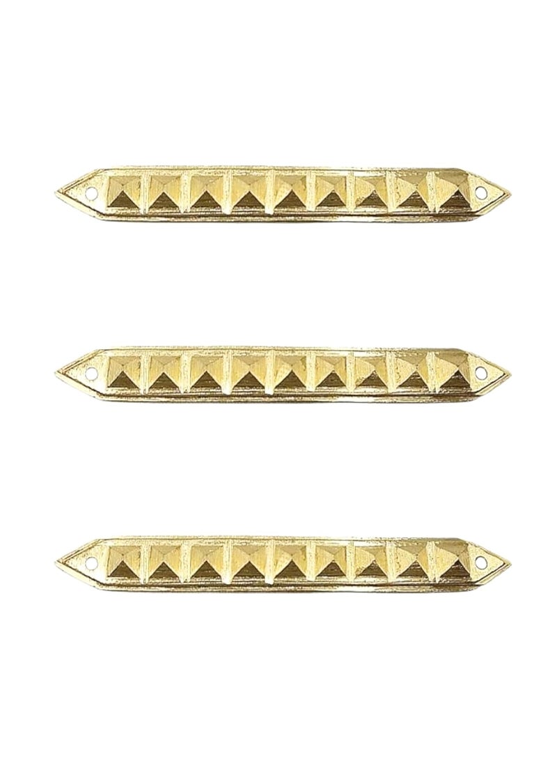 Plus Value Plus Value Vastu Brass Pyramid Divider Strip Patti Virtual Partition Defects Size 5 Inches 3pcs  - Image 1