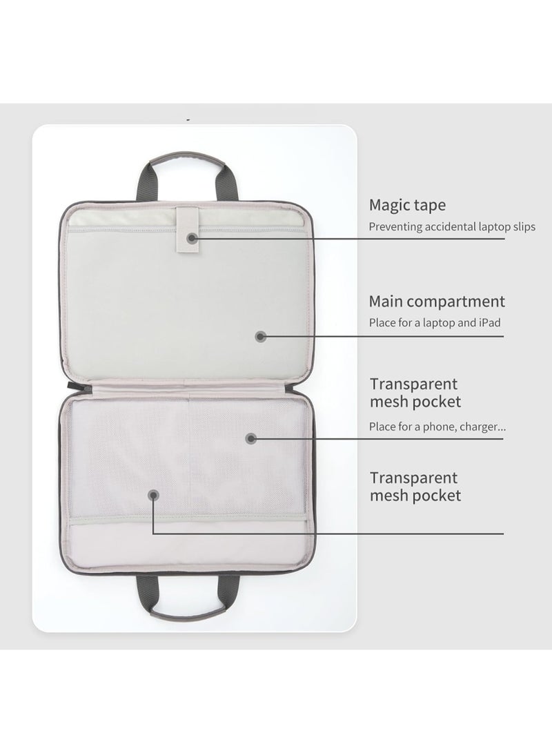 Nadrab Waterproof laptop bag for 13-14/15-16 inch laptops - 180° opening, enhanced protection, multi-compartment design, ideal for travel and office use. - Image 4