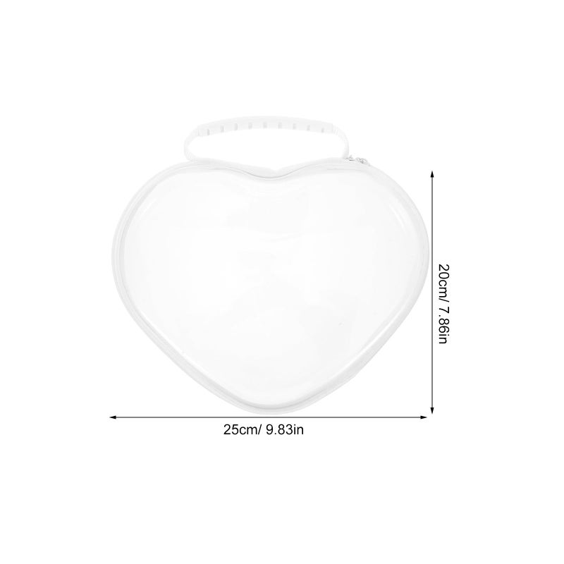Medium Heart Shaped Hard Shell Travel Organizer Bag 25 5x20x5cm Lightweight 88g Toiletry Makeup Storage Pouch - Image 3