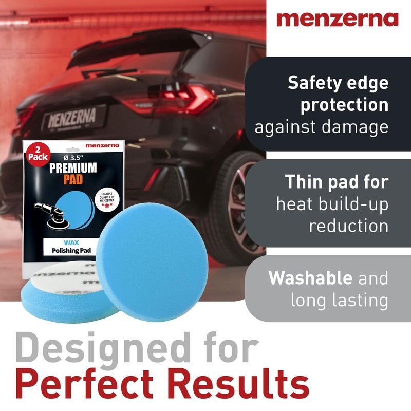 menzerna 6 Inch Polishing Pad for WAXING Sealing & Protection I Body Repair Buffing & Polishing Pads with Safety Edge & Velcro Attachment I Washable & Long Lasting I Anti Heat Build-Up - Image 2