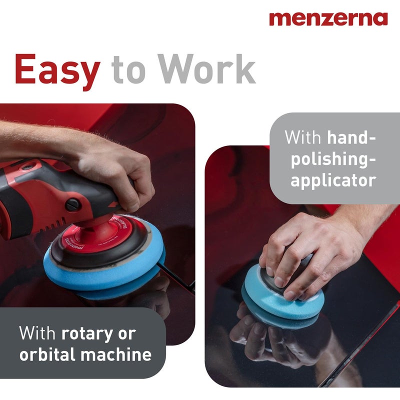 menzerna 6 Inch Polishing Pad for WAXING Sealing & Protection I Body Repair Buffing & Polishing Pads with Safety Edge & Velcro Attachment I Washable & Long Lasting I Anti Heat Build-Up - Image 5
