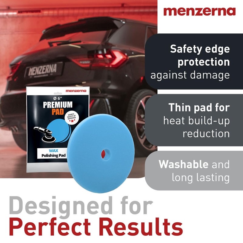 menzerna 6 Inch Polishing Pad for WAXING Sealing & Protection I Body Repair Buffing & Polishing Pads with Safety Edge & Velcro Attachment I Washable & Long Lasting I Anti Heat Build-Up - Image 3