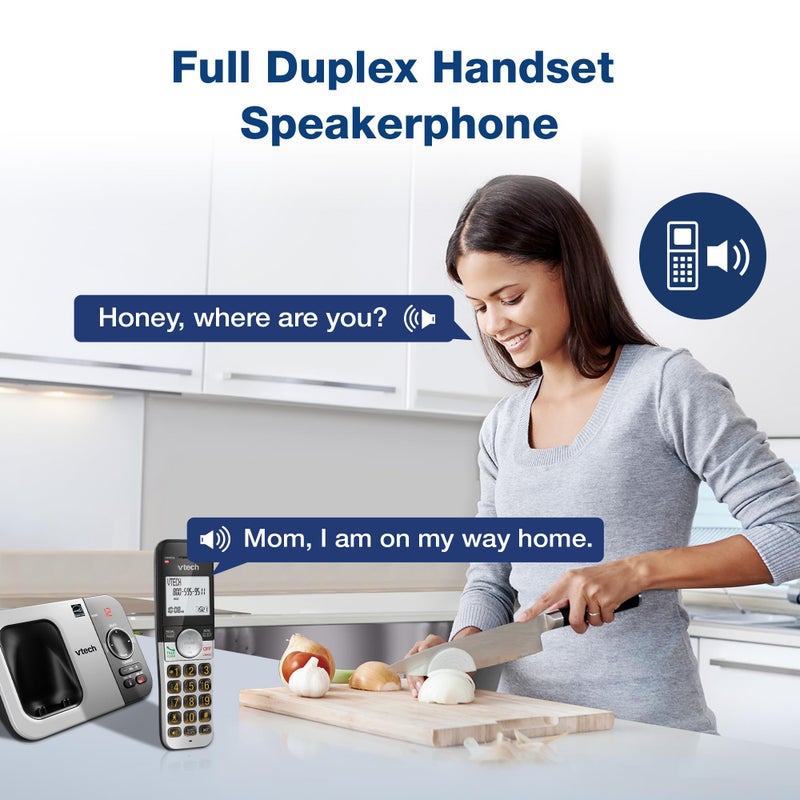 VTech VG232 Cordless Phone with Answering Machine, Large Display, Big Buttons, Full-Duplex Speakerphone, Caller ID, DECT 6.0 - Image 4