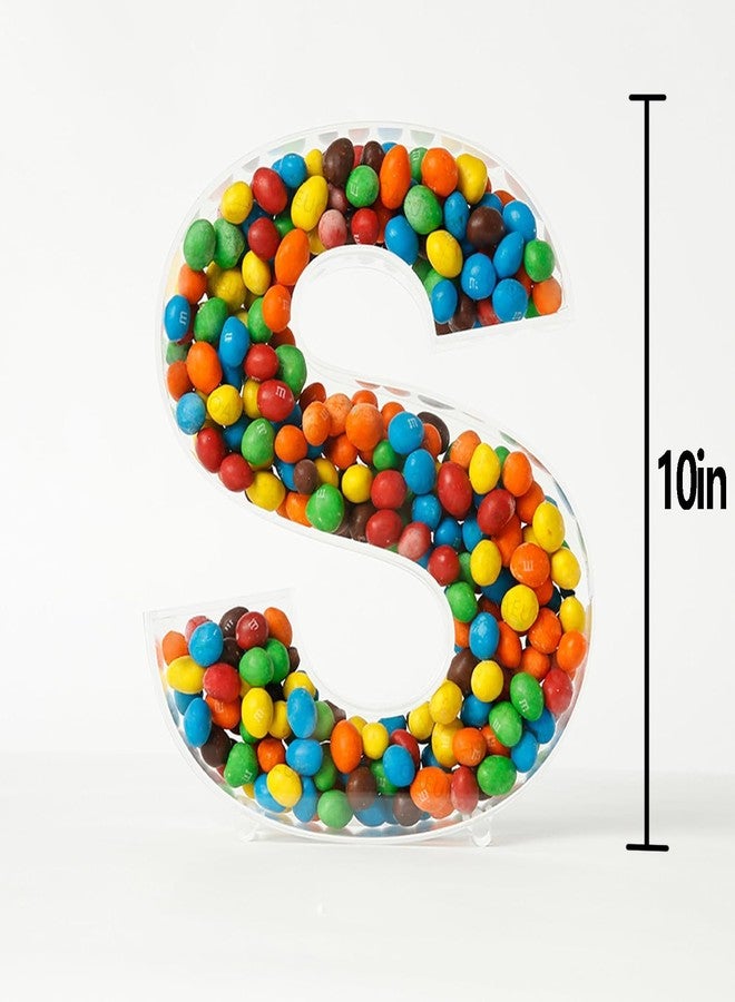 OAEUQ Fillable Alphabet Acrylic Tray Letter Candy Jar Reusable Party Food Jar with Magnetic Lid 10-Inch Sealed Decorative Box (B) - Image 3