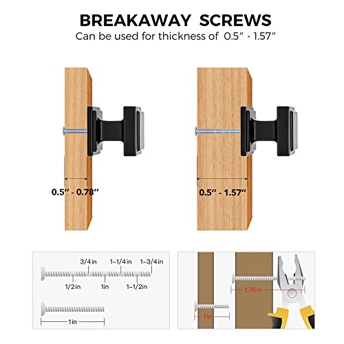 HomeExpert Home Expert Black Cabinet Knobs 30 Pack Kitchen Cabinet Knobs Square Black Knobs for Kitchen Cabinets and Drawers Matte Black Drawer Pulls and Knobs Closet Door Knobs - Image 4