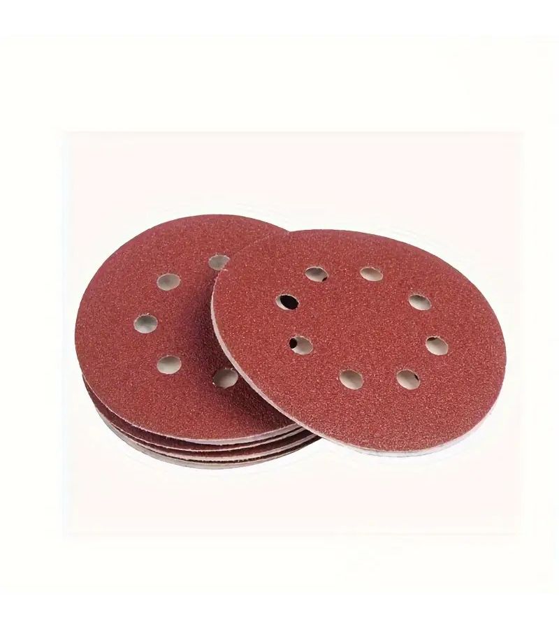 99 Pcs 5 Inch 120 Grit Round Sandpaper 8 Hole For Angle Grinder Wood Metal - Image 3