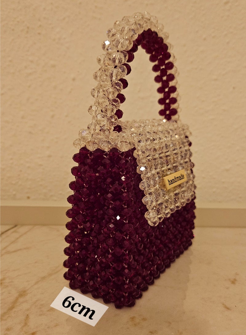 Handmade Elegant/ classy crystal hand/ shoulder/ crossbody bag for women - Image 5