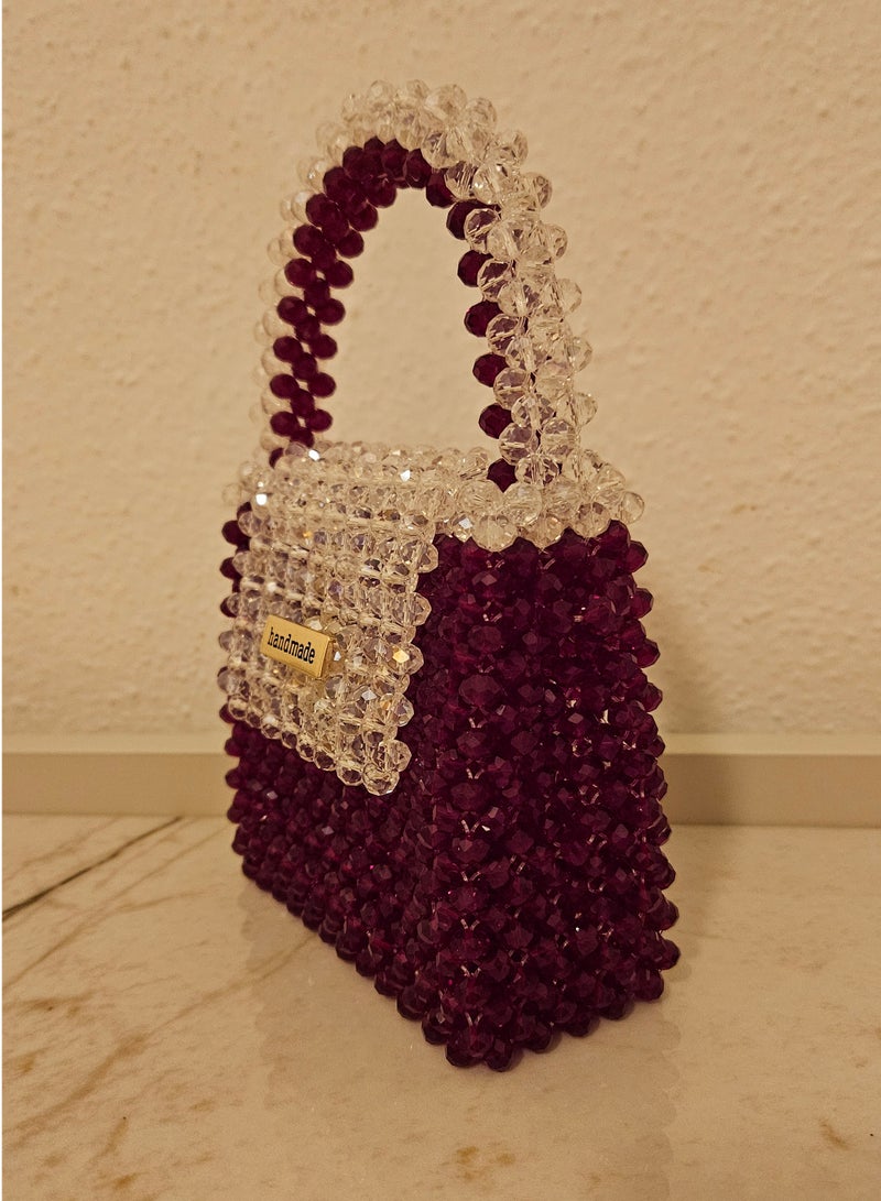 Handmade Elegant/ classy crystal hand/ shoulder/ crossbody bag for women - Image 4