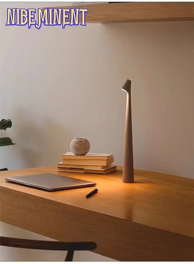 NIBEMINENT Portable LED Table Lamp, Touch Control LED Table Lamp, Modern Design Table Lamp, Rechargeable LED Table Lamp for Home Decoration (Sand Coffee) - Image 4