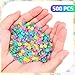 Poen 500 Pieces Mini Dice with Portable Plastic Box Casino Game 6 Sided Small Dice 5mm Bulk Tiny Colored for Casino Night Parties Board Games Early Elementary Math Learning Clear Multicolored - Image 4