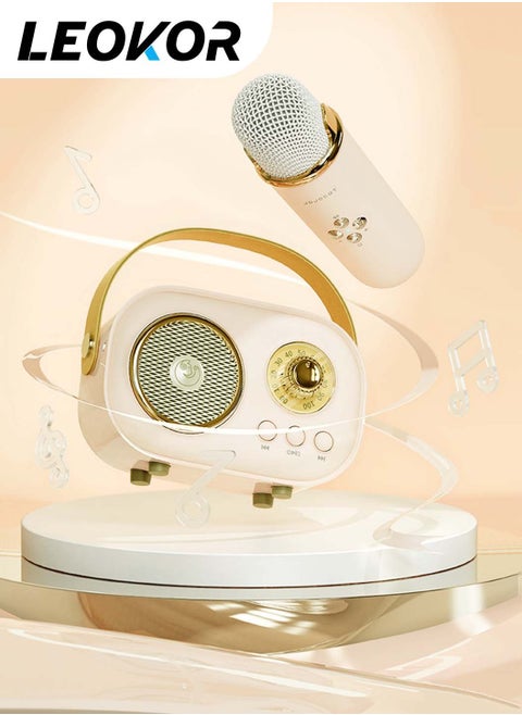 Karaoke Portable Wireless Bluetooth Speakers,with Microphone One Click Original Vocal Eliminatio,Auto Connection at Startup for Family Gatherings and Entertainment
