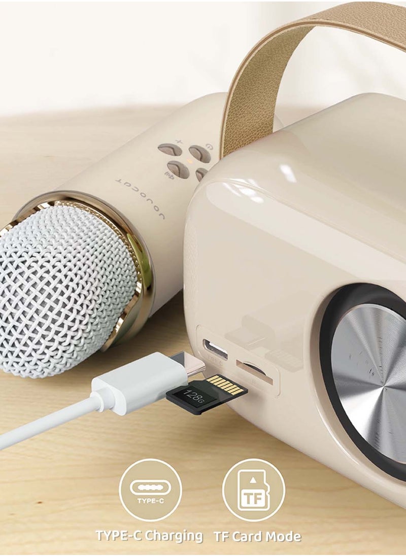 LEOKOR - Karaoke Portable Wireless Bluetooth Speakers,with Microphone One Click Original Vocal Eliminatio,Auto Connection at Startup for Family Gatherings and Entertainment - Image 1