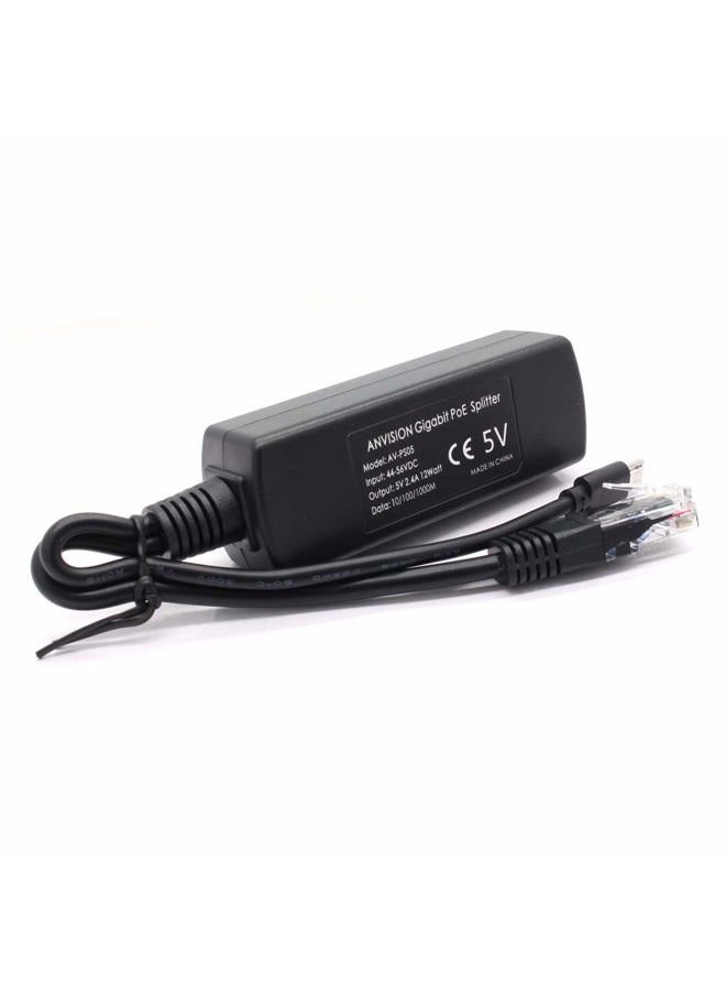 ANVISION 4-Pack Gigabit PoE Splitter, 48V to 5V 2.4A Micro USB Ethernet Adapter, Compatible with Raspberry Pi 3B+, IP Camera and More - Image 4