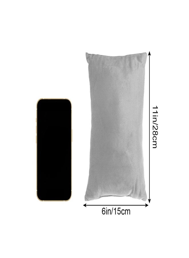 Marrywindix Tiny Pillow 2 Pack Small Decorative Pillow 11 x 6 in Travel Pillows Soft Pet Pillow for Pet Camping Travel Sleeping Bed Sofa Neck Knee Wrist Support (Grey) - Image 2