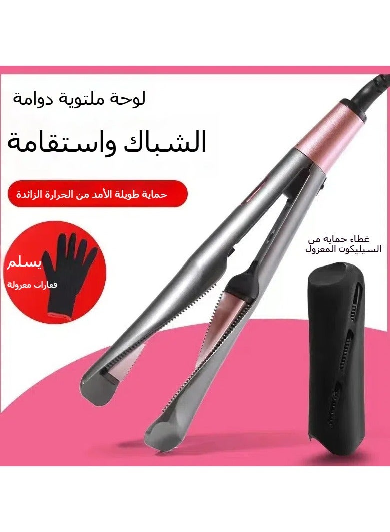 general Spiral Twisted Hair Curler Rotating Slanted Hair Curler with Auto-Roll Function All-in-One Hair Straightener and Curler for Home Use - Image 1