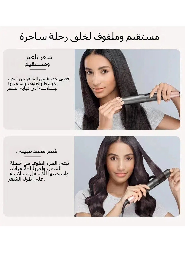 general Spiral Twisted Hair Curler Rotating Slanted Hair Curler with Auto-Roll Function All-in-One Hair Straightener and Curler for Home Use - Image 3