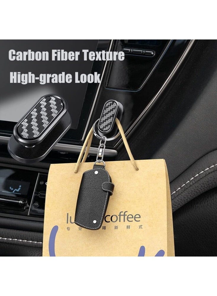 Car Mini Hooks, 4PCS Multifunctional Self-Adhesive Auto Backseat Hangers, Vehicle Wall Hook Stickers for Keys, Masks, Earphones & Cables - Image 3