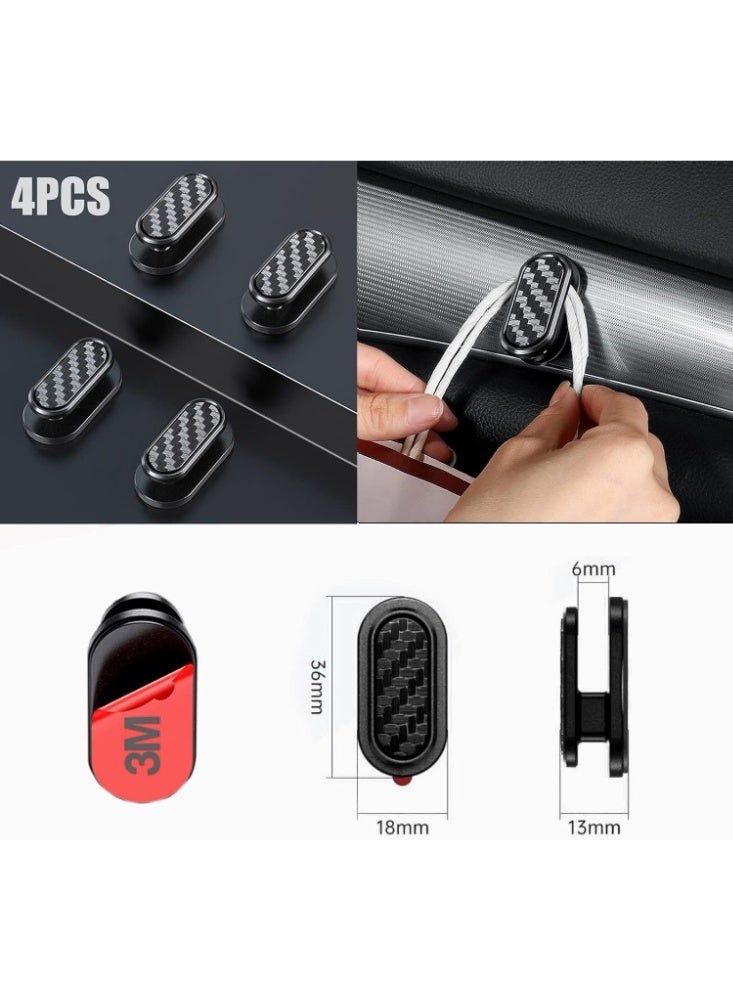 Car Mini Hooks, 4PCS Multifunctional Self-Adhesive Auto Backseat Hangers, Vehicle Wall Hook Stickers for Keys, Masks, Earphones & Cables - Image 5
