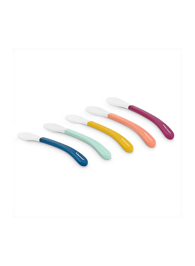babymoov White Head Spoons X5, Silicone, Encourage Babies Self Feeding, Gum Friendly - Age 2+ - Image 3