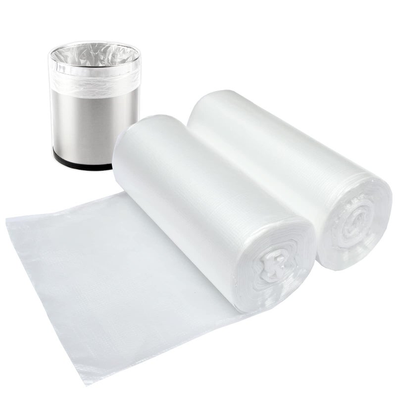 SOSOHOME 2 Gallon Small Plastic Trash Bags, 7.5 Liters Clear Wastebasket Liners Garbage Bags for Home, Office, Bathroom, 100 Counts - Image 4