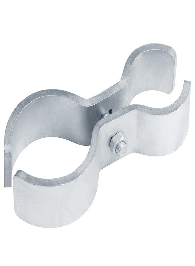 eoere 2 Sets Chain Link Heavy Fence Panel Clamps, Saddle Dog Kennel Clamps for 2-7/8" x 1-5/8" Pipe, Livestock Stall, 1/4" Thick - Image 2