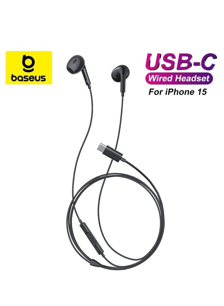 بيسوس سماعات USB C لأجهزة Samsung Galaxy S23 Ultra S22 S21 FE S20 A54 A53 سماعات USB C مع ميكروفون سماعات داخل الأذن سماعات أذن سلكية USB من النوع C سماعات أذن لهاتف iPhone 15 Pro Max iPad Plus Pixel 8 - Image 1