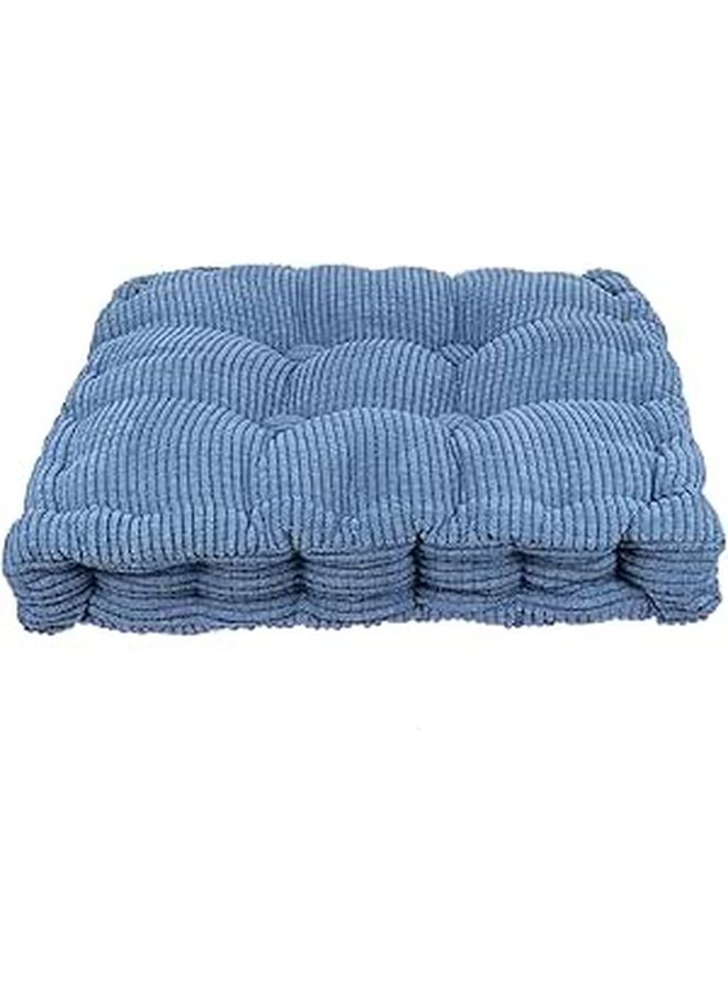 Thickened Blue Non Slip Square Chair Cushion 40x40cm Soft Seat Pad for Home Office Garden - Image 1