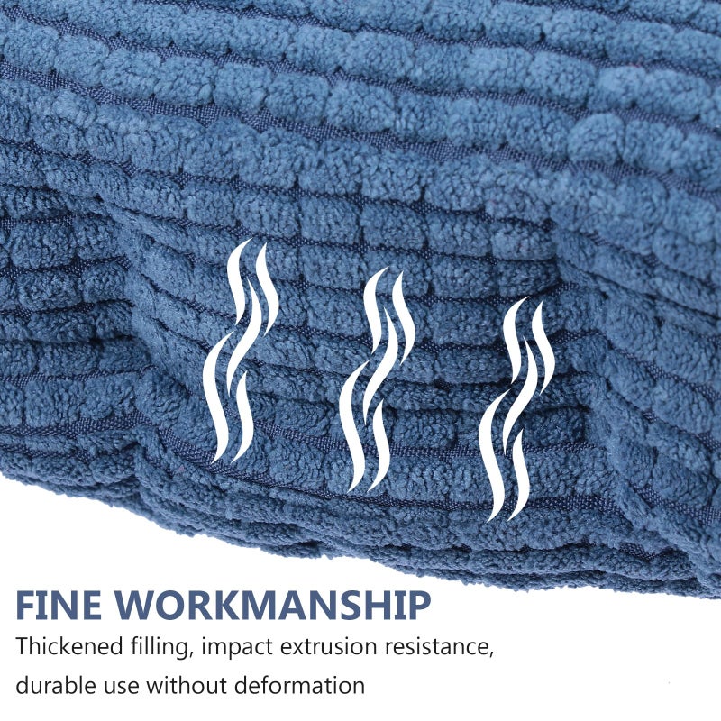 Thickened Blue Non Slip Square Chair Cushion 40x40cm Soft Seat Pad for Home Office Garden - Image 4