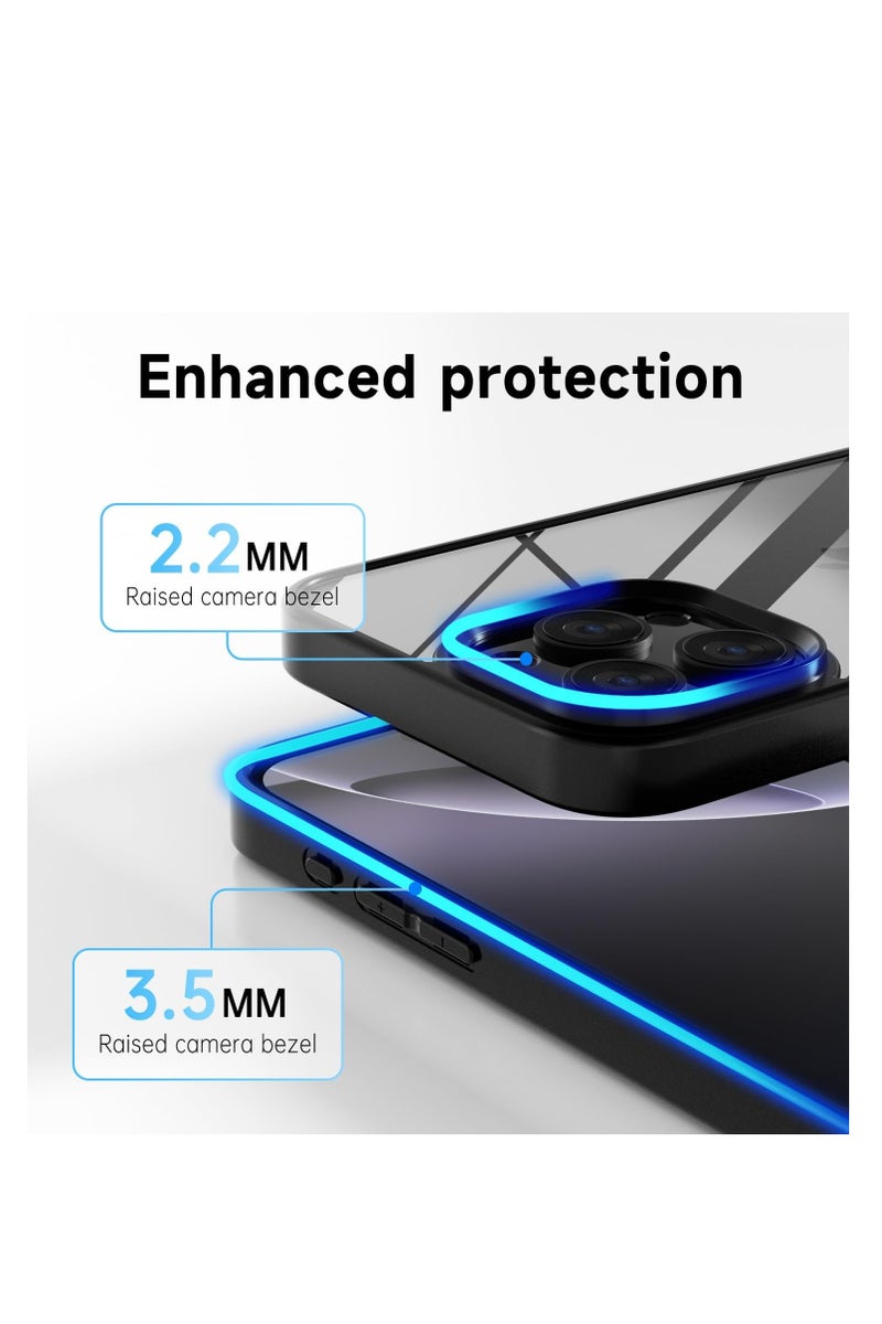 SOKAD Case for iPhone 16 Pro Max 6.9-Inch, Non-Yellowing, Drop Protection, Anti-Scratch Transparent Hard Back Phone Cover - Black - Image 5