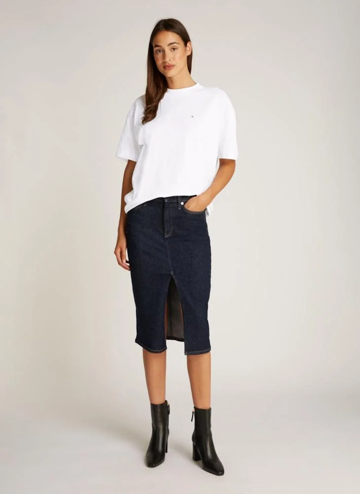 كالفن كلاين جينز Logo Detail Knitted T-Shirt