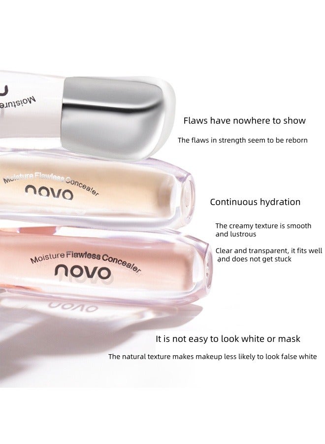 نوفو مخفي رطوبة لا تشوبها شائبة، سائل تغطية كاملة السطوع تحت مخفي العين، خفيف الوزن طويل الأمد رطب أخف للمرأة، خلق مظهر نظيف - Image 2
